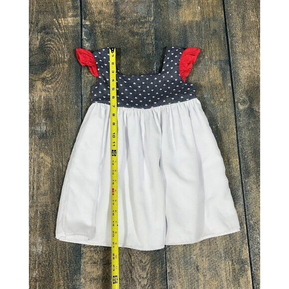 Eleanor Ann Co. Girls Size 4 Red, White, & Blue Tunic! Flutter Sleeves, Hearts! - Picture 2 of 7